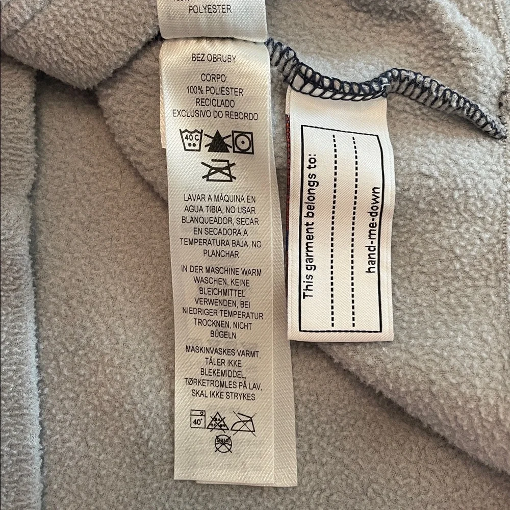 Patagonia Kids' Microdini 1/2-Zip Pullover Size 6 Blue Grey Fleece